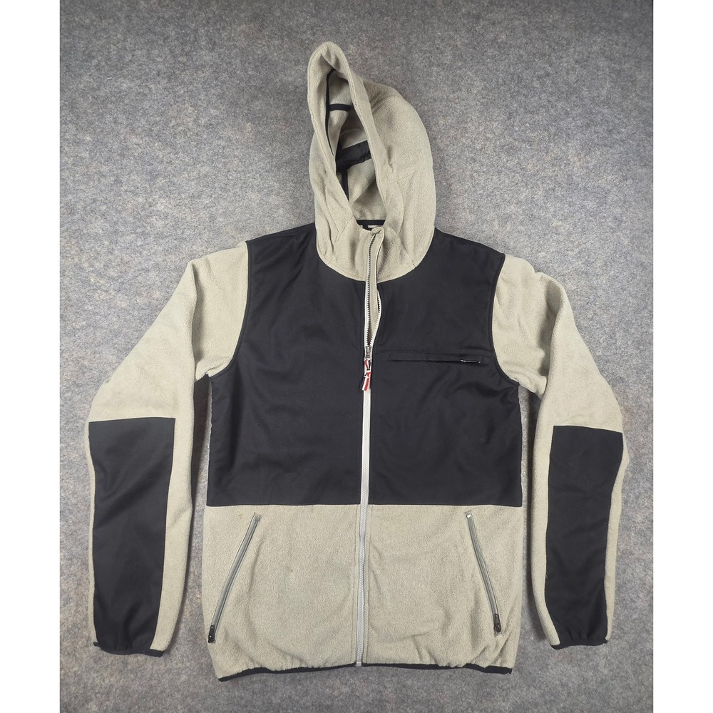 Burton Heritage Standard Issue Full Zip Fleece Tan Black Mens L Ski Jacket